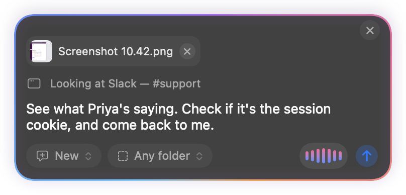 ctrlside's composer with the screenshot attached and your words written out